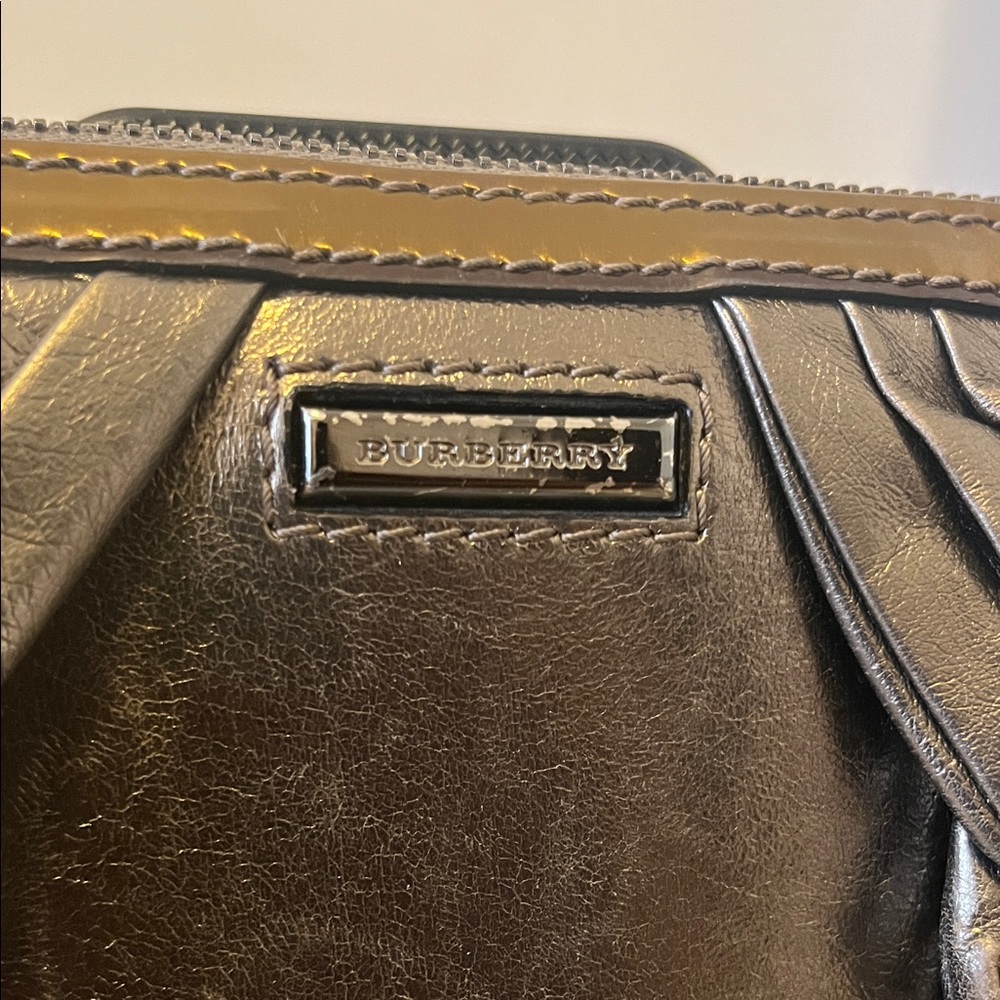 Preowned Burberry Shimmering Bronze Wallet